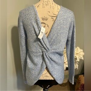 NWT! LOFT twisted knot open back sweater